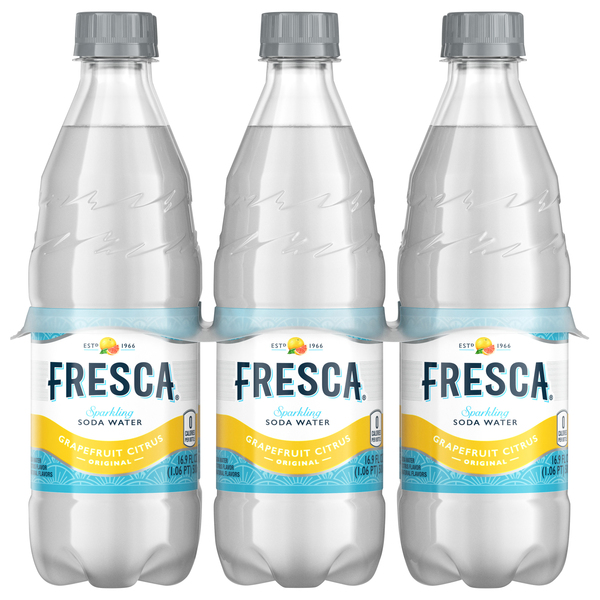 Fresca Grapefruit Citrus Sparkling Soda Water Bottles